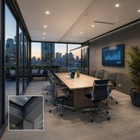Véranda de luxe sur mesure en alliage d'aluminium et verre, toit isolé en double vitrage trempé, écologique, pour villa moderne, appartement, patio