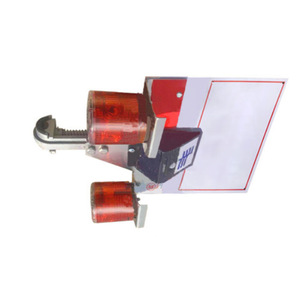 Feu de signalisation LED solaire GYX-45, rouge, à installation fixe, corps en aluminium, pour avertissement de circulation - Product Image 4