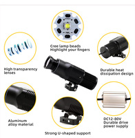 Projecteur laser publicitaire automobile LED RGB 20W étanche IP65 avec logo/motifs personnalisés, éclairage latéral de véhicule