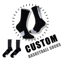 Chaussettes de compression respirantes pour hommes, pour le basketball, élastiques, d'entraînement, de qualité supérieure, personnalisées, de style designer, pour le basketball
