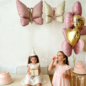 Set de 10 Globos de Papel Metálico con Forma de Mariposa en Tonos Pastel para Fiesta Fairycore, Baby Shower o <span class=keywords><strong>Cumpleaños</strong></span> de Niña - Product Image 4