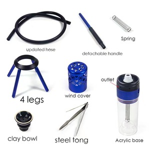 Cachimba Acrílica Moderna de 29 cm con Luz LED, Duradera <span class=keywords><strong>y</strong></span> Portátil, <span class=keywords><strong>Accesorios</strong></span> para Shisha <span class=keywords><strong>y</strong></span> Cachimba, Venta al Por Mayor - Product Image 3