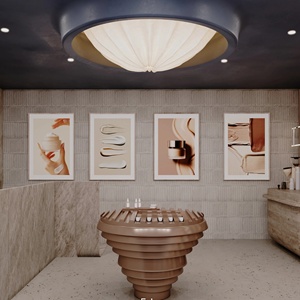 Custom Cosmetic Shop Interior Design Wooden Perfume Display Stands Makeup Store Showcase Furniture - Product Image 1