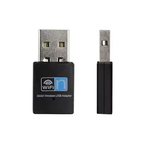 PC Wifi Adapter Wireless Card Network Black Wifi Usb Dongle Suppliers 300mbps Usb Dongle for Macbook