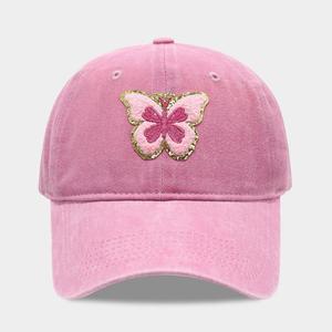 Summer Women Butterfly Patch Baseball Cap Cute Retro Fashion Trendy Butterfly Patch Baseball Cap Outdoor Travel Sports <b>Hat</b> - Product Image 4