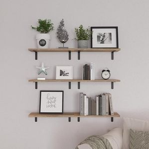 Estantería de madera flotante minimalista personalizada fácil de instalar estantes de madera montados en la pared para decoración del hogar estante para almacenamiento - Product Image 5