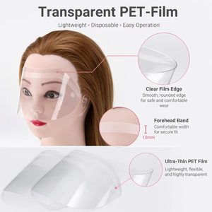 Mascarilla Desechable Transparente para Peluquería, Protector de Ojos, Protector de Pestañas, 50 Unidades - Product Image 1
