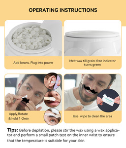 Hard Wax Beans and Mini Warmer Kit for Nose Ear and Facial Hair Removal for Men Women Home and Salon Waxing - Product Image 4