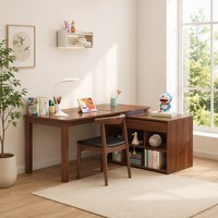 Plateau de clavier multifonctionnel moderne 3-en-1 en bois de caoutchouc massif durable, couleur personnalisable, pour bureau à domicile, chambre d'étudiant