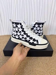 College-style stylish and simple flat shoes with rubber soft soles, star-patterned casual shoes, high-<b>top</b> canvas shoes - Product Image 5