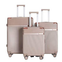 Ensemble de bagages de voyage rigides ABS+PC avec serrure TSA, grande valise cabine et roues en alliage