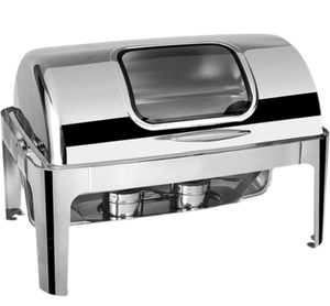 Piring chafing persegi panjang baja tahan karat 9Liter di Turki - Product Image 1