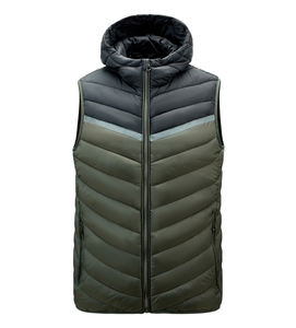 Gilet Invernale Senza Maniche da Uomo, Giacca Trapuntata Calda e Spessa con Collo Alto, Gilet Imbottito Personalizzabile con Logo - Product Image 4