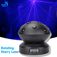 YB011 cielo estrellado láser KTV Bar proyector efecto estrellado Azul Rojo láser giratorio LED cielo estrellado láser Luz con cabezal móvil