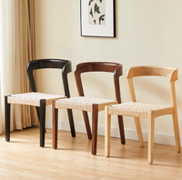Chaises Hôtel Solide À Manger Chaises En Bois Rotin Loisirs Designer Table Retour Nordique Simple Assis Confortable Chaise Restaurant