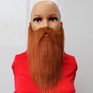 Barbe de Père Noël, taille unique, blanche, synthétique, accessoire de costume pour cosplay, fête, spectacle - Product Image 2