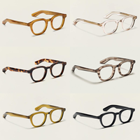 Gafas de bloqueo de luz azul de diseño Retro clásico Marco TR + CP Gafas ópticas redondas Gafas con logotipo personalizado para mujeres y hombres
