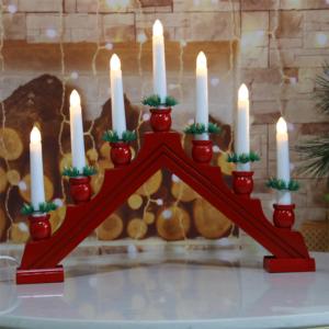 Hot Sales Item 7L Warm White LED Wooden Bridge <b>Light</b> for Christmas Holiday Party Decoration - Product Image 3