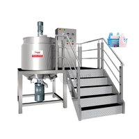 Cuve de mélange électrique automatique industrielle à chauffage pour crèmes cosmétiques, savon liquide, applications chimiques, grande capacité