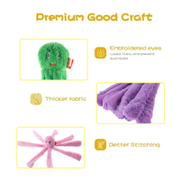 Jouet en peluche poulpe sans rembourrage pour chien, couineur, froissable, durable, jouets à mâcher en forme de tentacules, jouets interactifs pour chiots