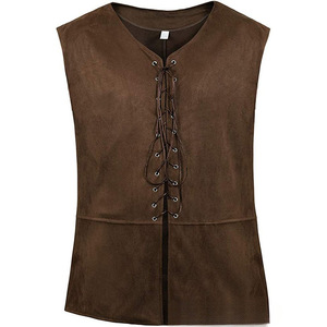 Nuovo Gilet da Uomo Medievale Rinascimentale Pirata Gotico Steampunk, Top Senza Maniche per Halloween, Cosplay, <span class=keywords><strong>Moda</strong></span> Maschile - Product Image 1