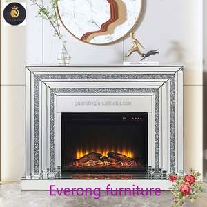 Cheminées électriques à miroir Diamond Glitz Meubles de décoration pour salon <span class=keywords><strong>Metz</strong></span> Chauffage électrique à miroir en diamant écrasé pour la maison - Product Image 5