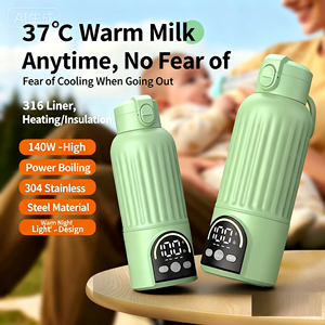 Chauffe-biberon <span class=keywords><strong>sans</strong></span> <span class=keywords><strong>fil</strong></span>, tasse à température constante portable, petit chauffe-lait électrique et bouilloire à eau. - Product Image 2