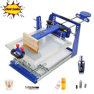 Low Cost Manual Round Bottle Screen Printer for Plastic Glass Jars Small Batch Logo Printing for Factory or Home Use