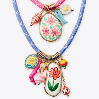 Collier Pendentif Fleur Vintage en Cuivre Multi-perles Motif Croix - Chaîne de Perles Unisexe pour Femme avec Électroplaqué Sous Vide