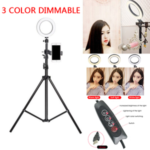 Lampada da scrivania con staffa pigra Live Stream <span class=keywords><strong>Light</strong></span> LED Circle Selfie Ring <span class=keywords><strong>Light</strong></span> con supporto flessibile per telefono cellulare - Product Image 4