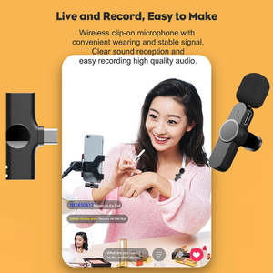 Micro Cài Ve Áo Không Dây, Micro Mini Cầm Tay, Cho Điện Thoại iPhone, Android, Phát Sóng Trực Tiếp Trên <span class=keywords><strong>Facebook</strong></span> - Product Image 5