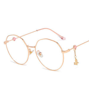 Nuevas Gafas de Metal Negras con Logotipo Personalizado, Gafas Redondas para Mujer y Hombre, Gafas Anti Luz Azul 2021 - Product Image 2