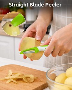 ผลิตภัณฑ์ครัวสแตนเลสอเนกประสงค์ 3 in 1 ที่ปอกผักแบบใบมีดคู่และที่ปอกผักแบบจูเลียน - Product Image 3