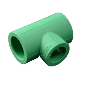 Green Color MEIKANG PPR Reducing Tee Fittings with Round Head for pipe Welding Connection