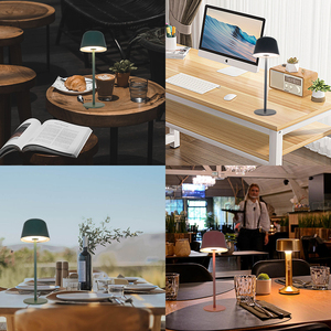 Hiện đại pin đèn trang trí nội thất thay đổi độ sáng cạnh giường ngủ tafellamp tisch lampe cảm ứng thanh có thể sạc lại không dây LED bàn đèn nhà hàng - Product Image 4