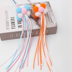 ไม้แหย่สำหรับแมวมีกระดิ่งกรอบเชือกยืดหยุ่นแบบขนนกผิวเรียบสีสันสดใสเป็นมิตรกับผิว - Product Image 6