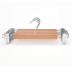 Porte-jupe avec Clip plat d'hôtel, bas prix, 1.2 <span class=keywords><strong>cm</strong></span> d'épaisseur, porte-pantalon en bois massif - Product Image 3
