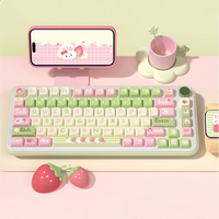 Personnalisé Anime Mignon 3d Imprimé Clavier Caps Personnalisé En Céramique Pbt Canard Gmaing Mini Transparent Key Caps Mécanique Keycap