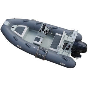 Bateau pneumatique semi-rigide (RIB) de pêche en PVC de 3,9 m (12,8 pieds) avec moteur, pour 5 personnes, modèle HAOHAI 390, idéal pour les activités nautiques. - Product Image 4