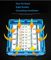 Couveuse à œufs à double puissance entièrement automatique et durable pour poulet, canard, oie et caille à faible bruit multi-taille 220v