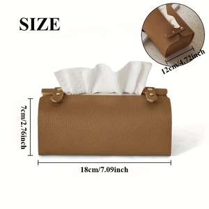 Nouvelle tendance, boîte à mouchoirs en cuir PU de style nordique, organiseur, boîte à mouchoirs de bureau tendance, salon, cuisine, imperméable, boîte à mouchoirs de voiture - Product Image 6