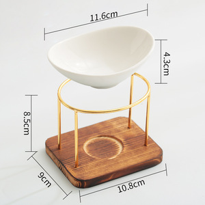 Lampe à Huile Essentielle et Brûleur <span class=keywords><strong>de</strong></span> Bougies en Fer Forgé à Fond en Bois, Modèle Dream Island, pour l'Exportation - Product Image 6