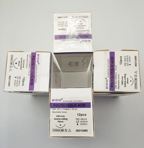 เส้นใยเข็มสำหรับการผ่าตัด910โพลีกลิแทกติกแอซิดโพลีไกลโคลิกแอซิดพร้อมเข็มเย็บ - Product Image 5