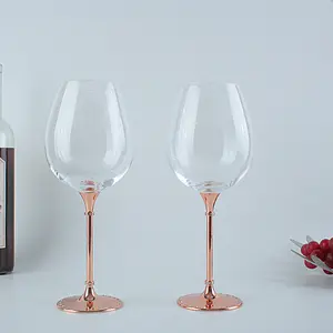 Calice di rosa di alta qualità Set di tazze di vino rosso festa di nozze Hotel bere bicchieri di champagne in oro