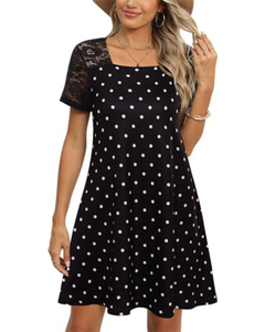 Váy nữ mùa hè dáng rộng, tay ngắn, dài qua gối, kiểu dáng mới lạ, thoải mái, mã SY82 - Product Image 6