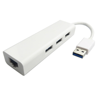 Kecepatan Super USB 3.0 untuk RJ45 Lan Card Gigabit Ethernet Jaringan dan 3 Port HUB