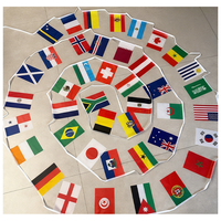 2026 Ensemble de 32 drapeaux suspendus en polyester pour 48 équipes, imperméables et résistants au soleil, bannières suspendues et guirlandes pour une ambiance festive