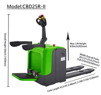 Transpalette électrique MOVMES CE certifié ISO, 2500 kg, avec batterie lithium sans entretien et moteur AC, pour la logistique d'entrepôt