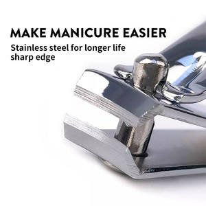 2020 Guangzhou Custom Großhandel Kohlenstoffs tahl Nagel knipser Edelstahl Zehen Finger Nagel knipser Erwachsene Babys gebogene Klinge - Product Image 2