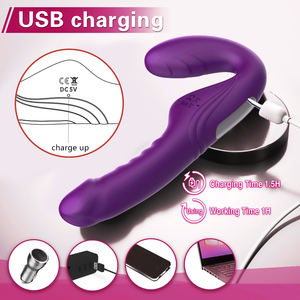 Afstandsbediening 10 Frequentie Trillingen G-Spot Stimuleren Echte Seks Genot Krachtige Dubbele Hoofd <span class=keywords><strong>Dildo</strong></span> Vibrator Seksspeeltje Voor Lesbienne - Product Image 6